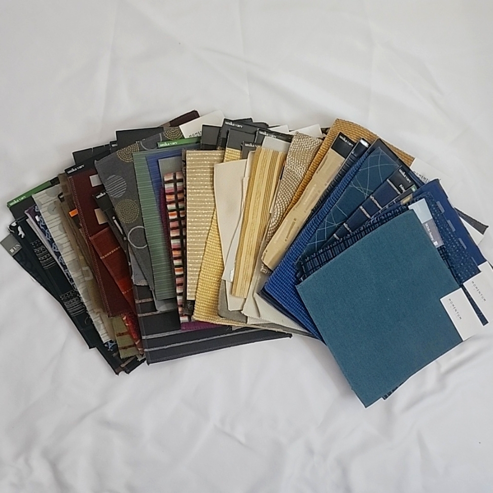 4lb Lot Of Assorted Fabric Samples Swatches in Various Colors Box A